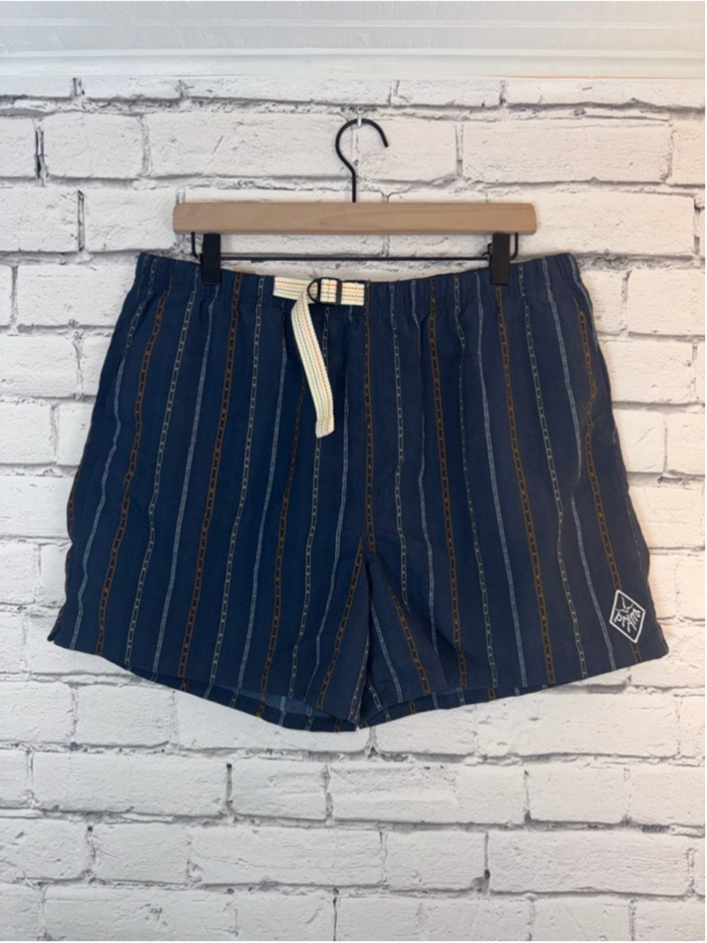 Men's Prana Shorts size XS Indio Heritage Shorts Aztec Print Blue 5' Inseam - Picture 4 of 14